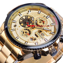 Load image into Gallery viewer, Skeleton Mechanism Business Casual Steel Watch J