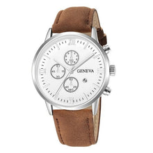 Load image into Gallery viewer, Slim Complex Rugged Leather Mens Watch A