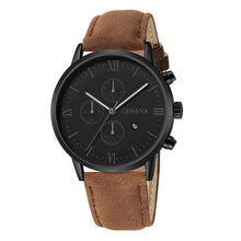 Load image into Gallery viewer, Slim Complex Rugged Leather Mens Watch B