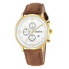 Load image into Gallery viewer, Slim Complex Rugged Leather Mens Watch H