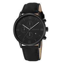 Load image into Gallery viewer, Slim Complex Rugged Leather Mens Watch J