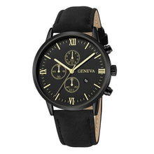 Load image into Gallery viewer, Slim Complex Rugged Leather Mens Watch K