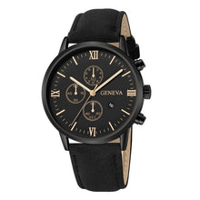Load image into Gallery viewer, Slim Complex Rugged Leather Mens Watch L