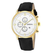 Load image into Gallery viewer, Slim Complex Rugged Leather Mens Watch P