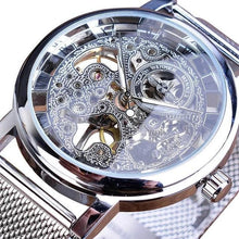Load image into Gallery viewer, Slim Skeleton Steel Mechanism Watch For Men C