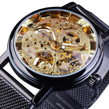 Load image into Gallery viewer, Slim Skeleton Steel Mechanism Watch For Men D
