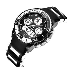 Load image into Gallery viewer, Sports Rubber Military Chronograph Black