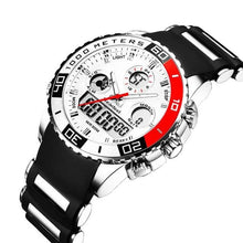 Load image into Gallery viewer, Sports Rubber Military Chronograph Red