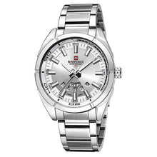 Load image into Gallery viewer, Stainless Steel Casual Masculine Watch For Men Silver White