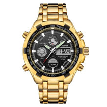 Load image into Gallery viewer, Stainless Steel Chronograph For Men Alarm And Back-Light Gold Black