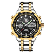 Load image into Gallery viewer, Stainless Steel Chronograph For Men Alarm And Back-Light Silver Gold Black