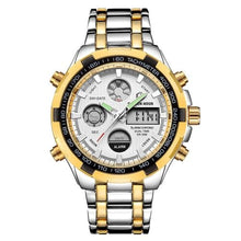 Load image into Gallery viewer, Stainless Steel Chronograph For Men Alarm And Back-Light Silver Gold White