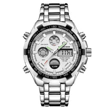 Load image into Gallery viewer, Stainless Steel Chronograph For Men Alarm And Back-Light Silver