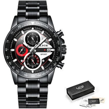 Load image into Gallery viewer, Stainless Steel Chronograph With Back-Light Full Black