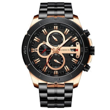 Load image into Gallery viewer, Steel Business Chronograph Luxury Watch For Men Rose Black