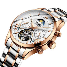 Load image into Gallery viewer, Steel Mechanical Tourbillon Skeleton For Men Gold Silver
