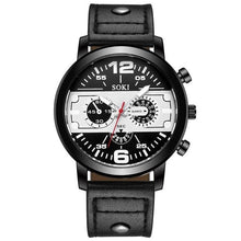 Load image into Gallery viewer, Stitched And Buttoned Leather Watch A