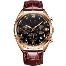 Load image into Gallery viewer, Stitched Leather Classic Watch For Men With Calendar