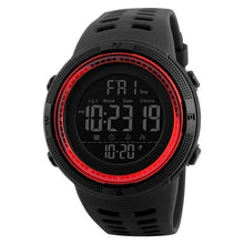 Load image into Gallery viewer, Unisex Sport Watch Chronograph Black Red