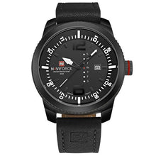 Load image into Gallery viewer, Vintage Casual Leather Mens Watch Black White