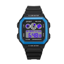 Load image into Gallery viewer, Vintage Led Sports Waterproof Chronograph Sky Blue